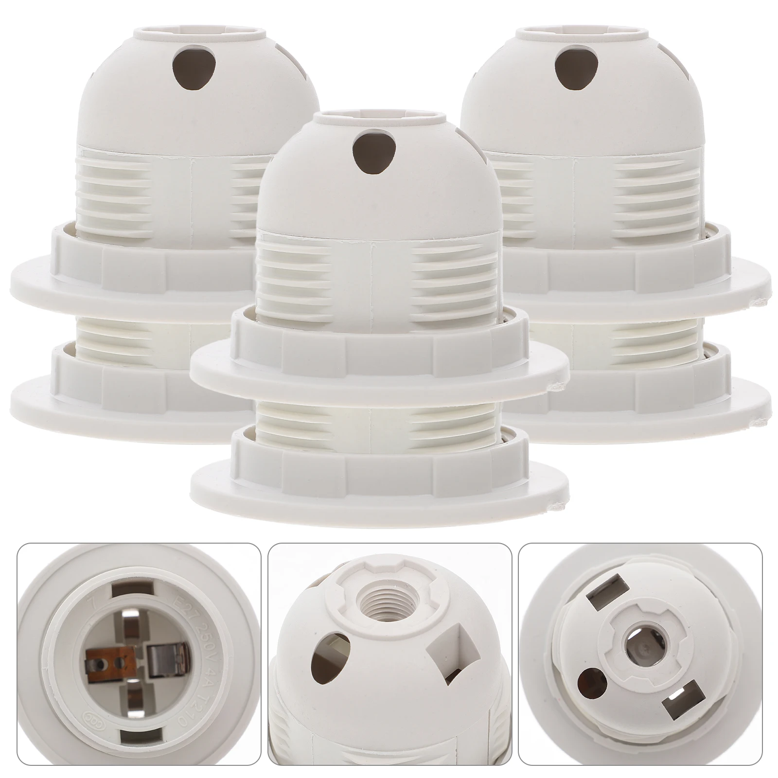 

10pcs E27 Lamp Holders Plastic Screw-In Light Socket Bulb Base For Chandelier Ceiling Floor Pendant Table Lamps Replacement