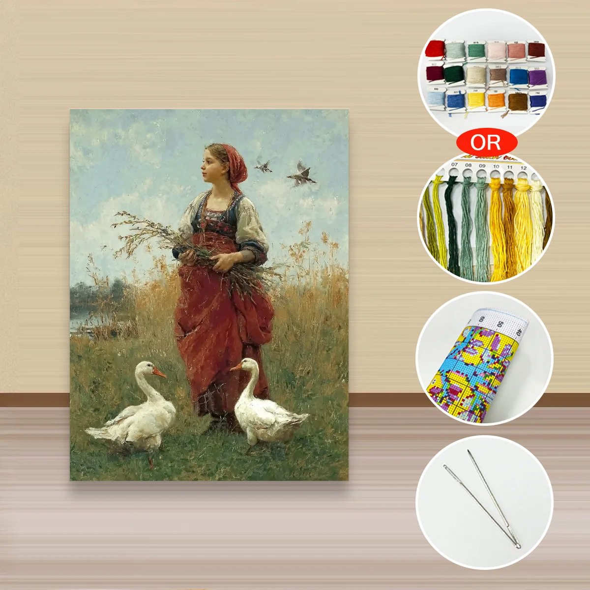 1 Stück 30x40cm/11,8x15,7 Zoll, 11Ct/14Ct Kreuzstich-Set, DIY Valentinstagsgeschenk, Stickerei-Set für Festivals. – Detail 4