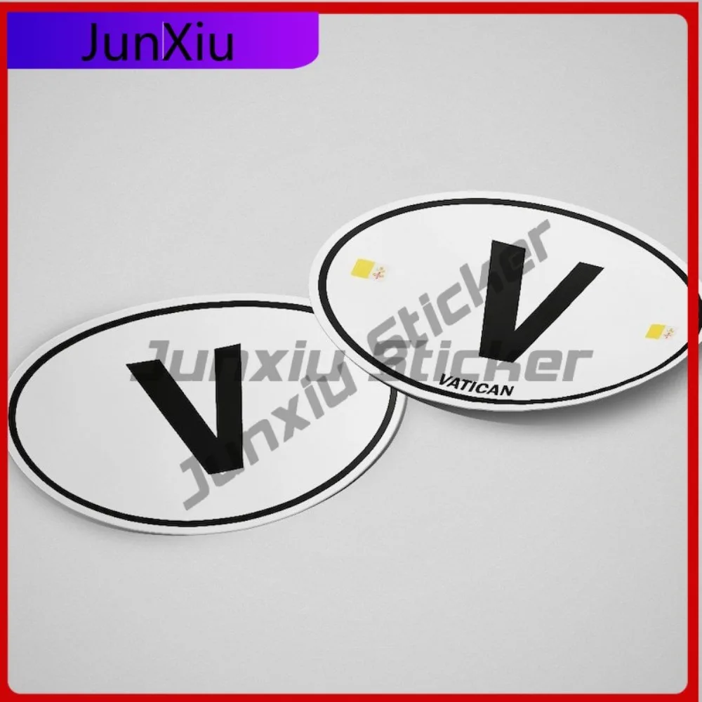 

Vatican Flag Sticker Oval-shaped White and Black Country Unique Toilet Seat Car Bumpers Waterproof Anti UV Auto Accessories Car