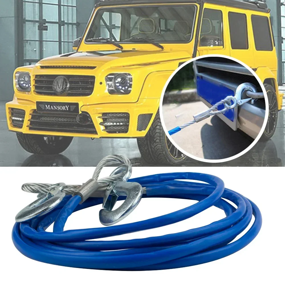 

Car Tow Rope Meters Steel Wire Rope Tow Belt Reflective Tow Rope Emergency for Off-road Vehicles
