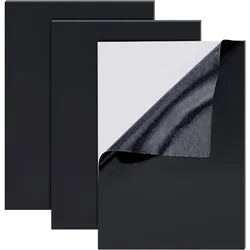 4PCS Adhesive Silicone Sheet 11.8x8.2 Inch Black Nonslip Silicone Rubber Pad A4 Size 1mm Thick for Gaskets DIY Material Supports