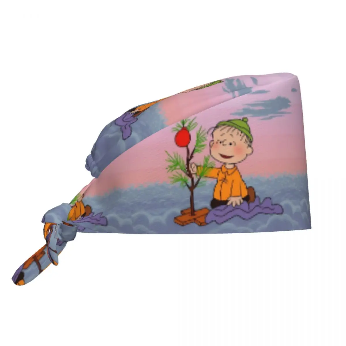 مخصص تشارلي براون عيد الميلاد تنظيف قبعة العمل بارد كبير رئيس يبتسم الوجه فرك قبعة العمليات الجراحية قبعة ممرضة الدعك قبعة ممرضة