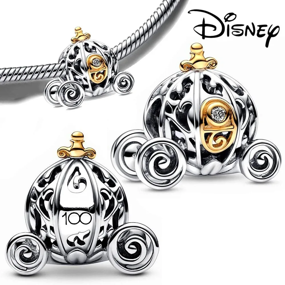 Disney 100th Anniversary Mickey Minnie Dumbo Charms Dangle Fit Pandora Charms Silver Original Bracelet for Jewelry Making