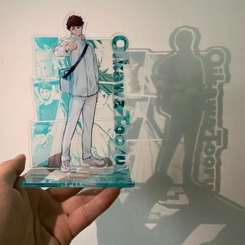 Haikyuu-soporte de figuras acrílicas, placa modelo Oikawa Tooru Shoyo Hinata, decoración de escritorio, decoración de escritorio de pie, regalo para amigos