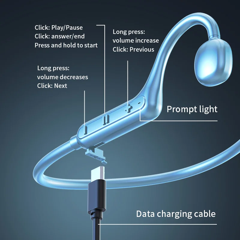 سماعة بلوتوث لاسلكية Ks15 ، مثبتة على الرقبة ، طاقة بطارية عالية ، توصيل صوت ، عمر بطارية طويل #5