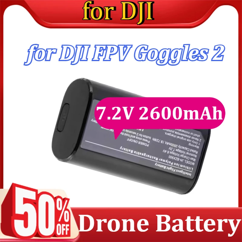 

Drone Battery for DJI FPV Goggles 2 Battery 7.2V 2600mAh Compatible Goggles 2 FPV Flight Glasses V2 Accessories