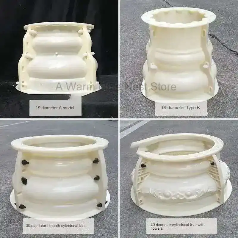 European Roman Column Cylindrical Foot Mold Round Plastic Model Column Head Building Template Decorative Mold Cement Products