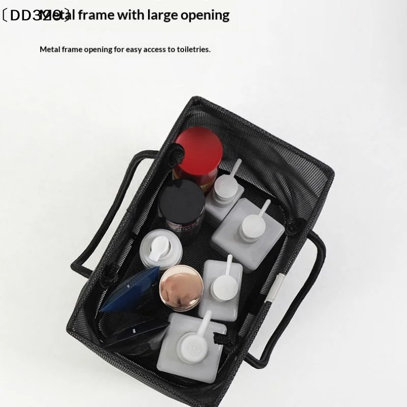 Mesh Toiletry Bag With Drainage Holes Shower Cosmetic Organizer For Men Women Portable Bath Storage Pouch Swimming BagDD329