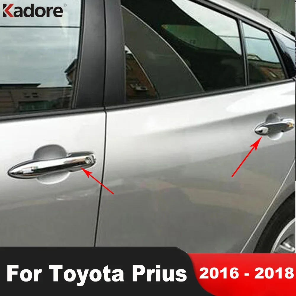 

Door Handle Cover Trim For Toyota Prius 2016 2017 2018 Chrome Car Side Handles Catch Cap Protector Overlay Accessories