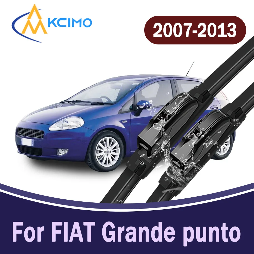 

All-Weather Front Windscreen Wiper Blades For FIAT Grande punto hatchback 2007-2013 Car Windshield Replacement Parts 2Pcs