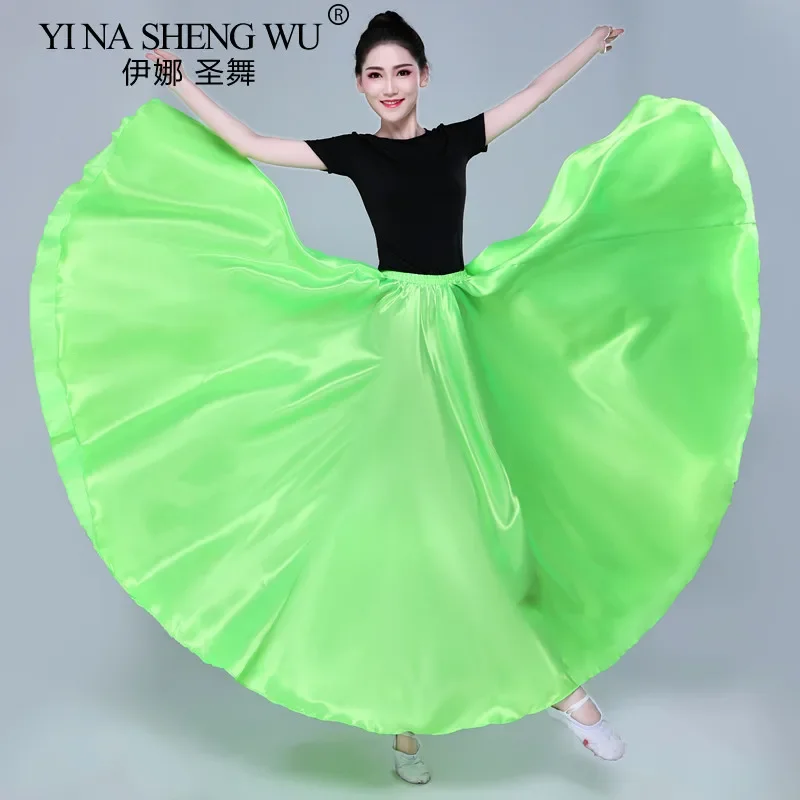 Kinder-Tanz-Rock mit großer Schaukel, Ballett-Tanz, 720-Grad-Chiffon, lange Röcke, Tänzerin, Übungskleidung, professioneller Bühnentanzrock