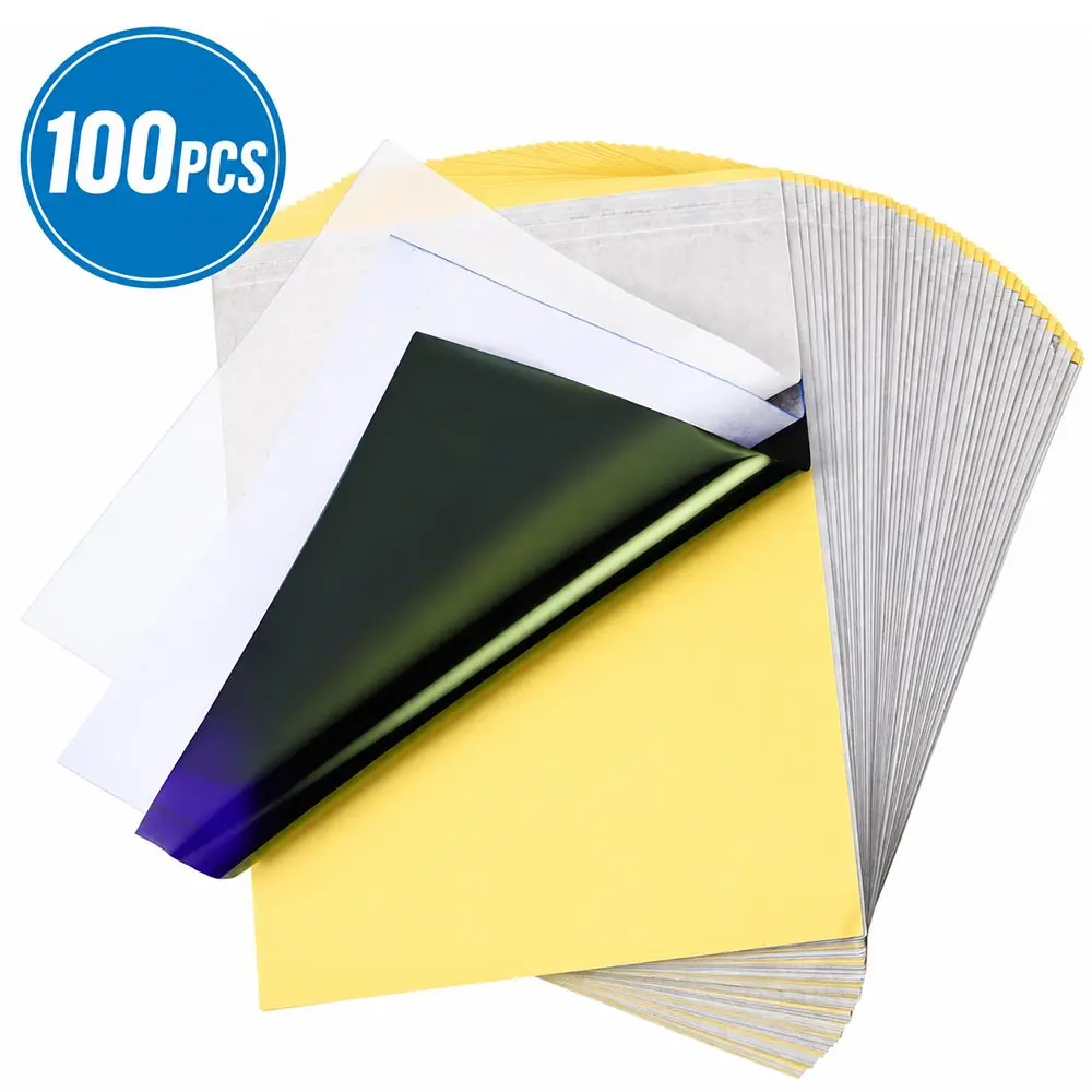 100/50/30/10/5pcs Tattoo Transfer Papier A4 Size Tattoo stencil Papier Carbon Thermisch Kopieerpapier voor Tattoo Transfer Machine