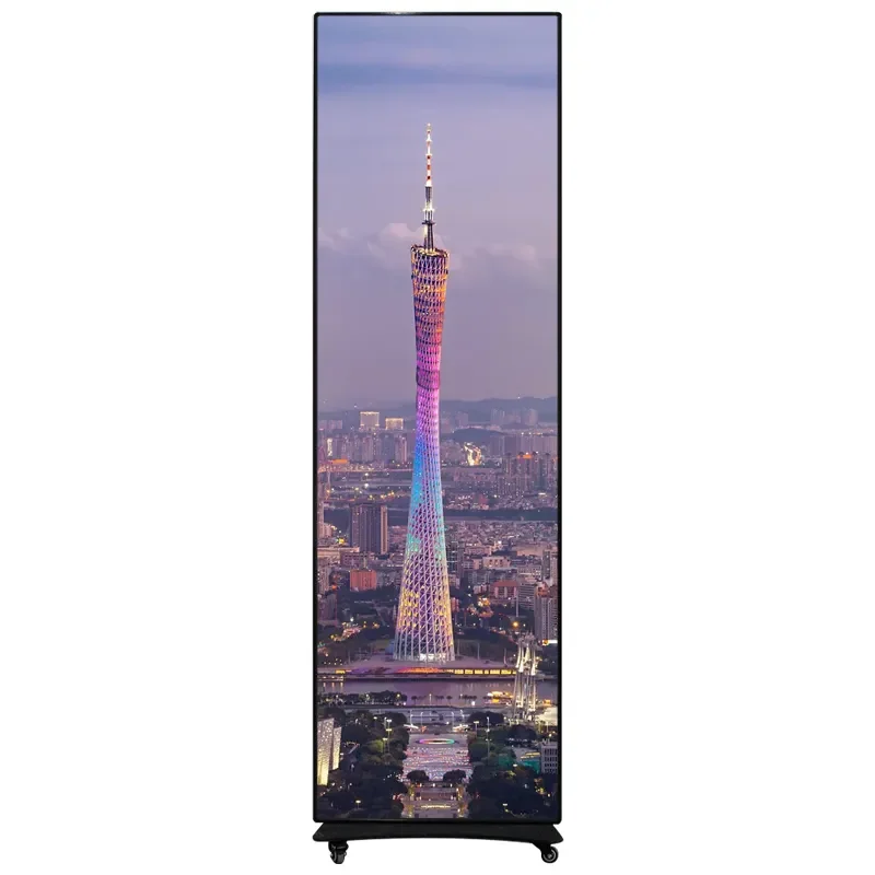 P1.86 Smart Poster Led Sign for Fashion Shop Indoor Outdoor Floor Stand Easy Move Wifi Control Poster Led Sign Display Screen view 4