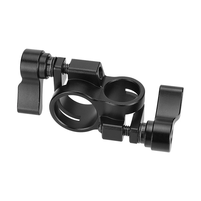 CAMVATE Standard 15mm To 19mm Rod Clamp Adapter Perpendicular Railblock For DSLR Camera Cage Rig, Shoulder Mount Support Rig