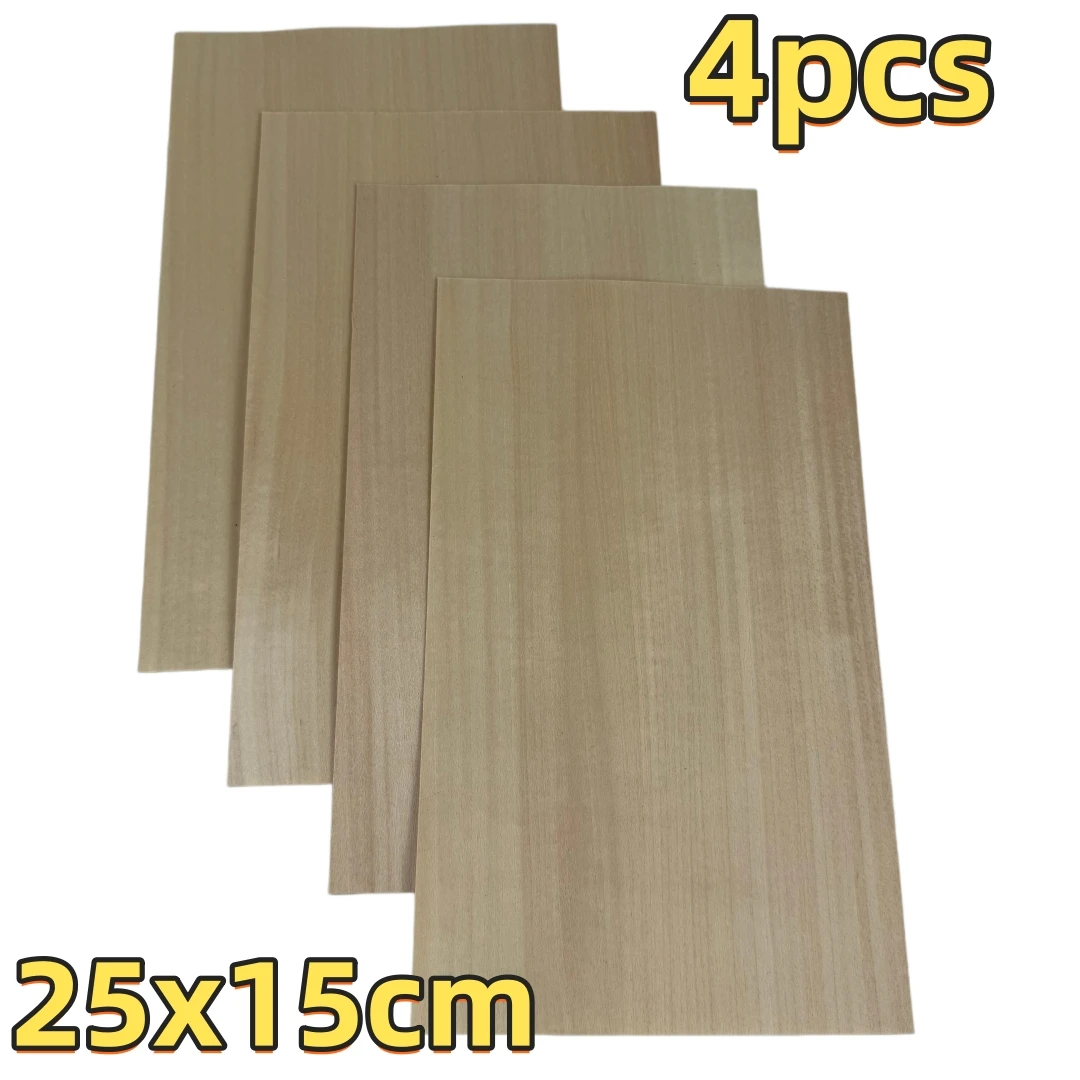 

0.5mm Thick Natural Basswood Veneer Pack, for Furniture & Home Decor, Furniture Veneer, Size 25x15cm.