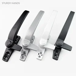Aluminum Alloy 38 50 Type Window Handle Seven Shaped Left and Right Handle Sliding Glass Door and Window Lock Buckle