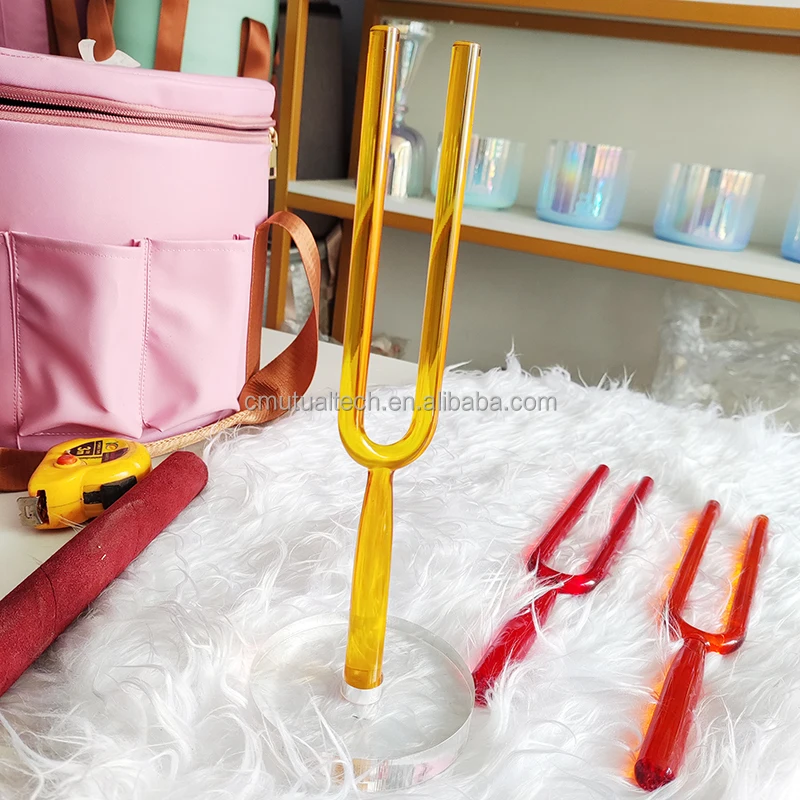 

Big Sale Q're Factory Sale Chakra Color Tuning Forks Quartz Crystal Singing Tuning Forks Sound Healing Instruments