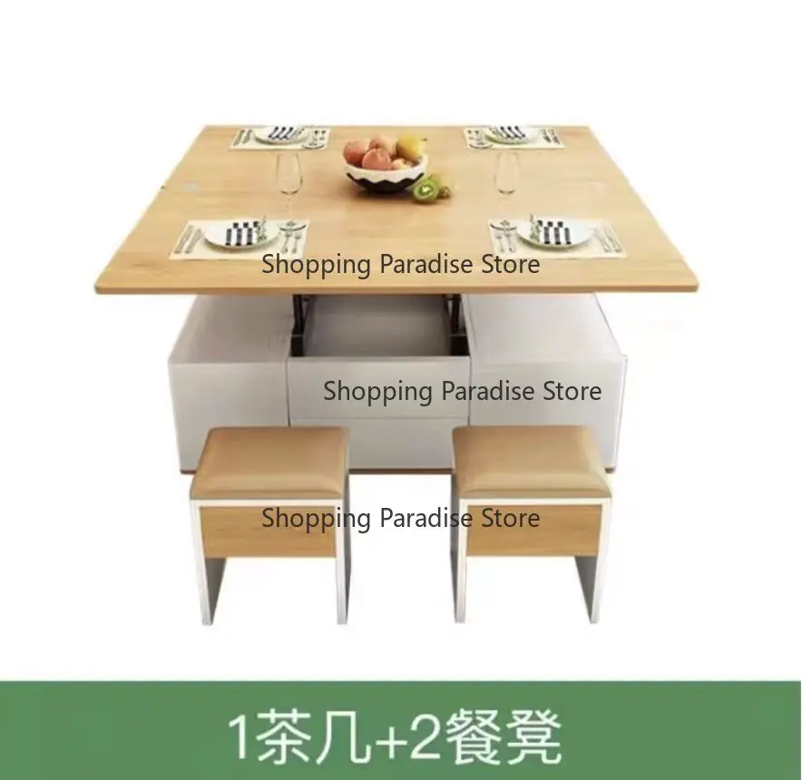 

Nordic Coffee Table with Storage Minimalist Modern Side Elevator Organizer Small Center Table for Living Room