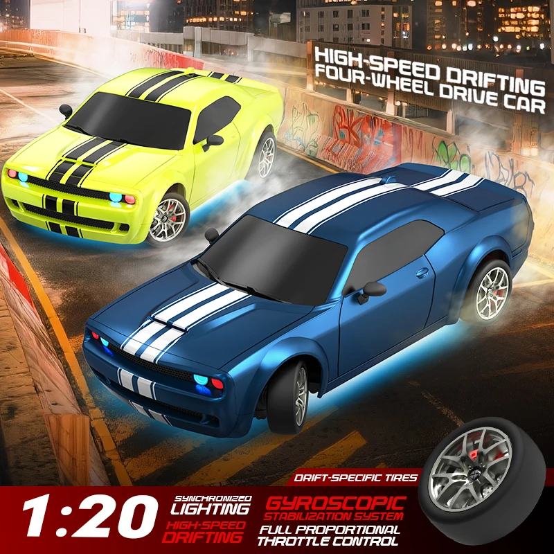 

New Spot 1: 20 Drift Remote Control Car Full Proportion Steering Gear Steering Adjustment With Light Remote Control Toy Boy Gift