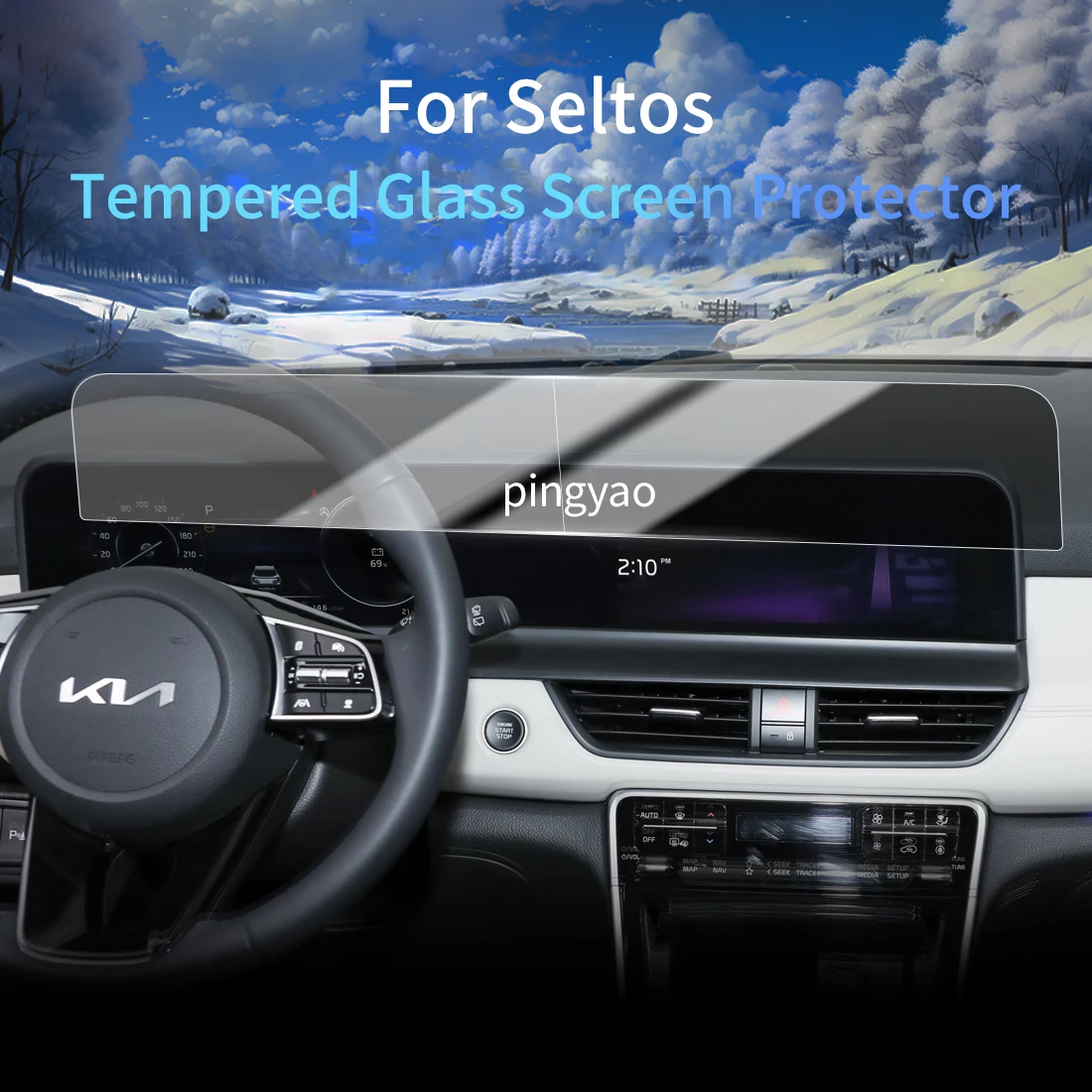 

Car Sticker Screen Protector Navigation Display Tempered Glass Protective Film Car Vehicle For 26 KIA Seltos
