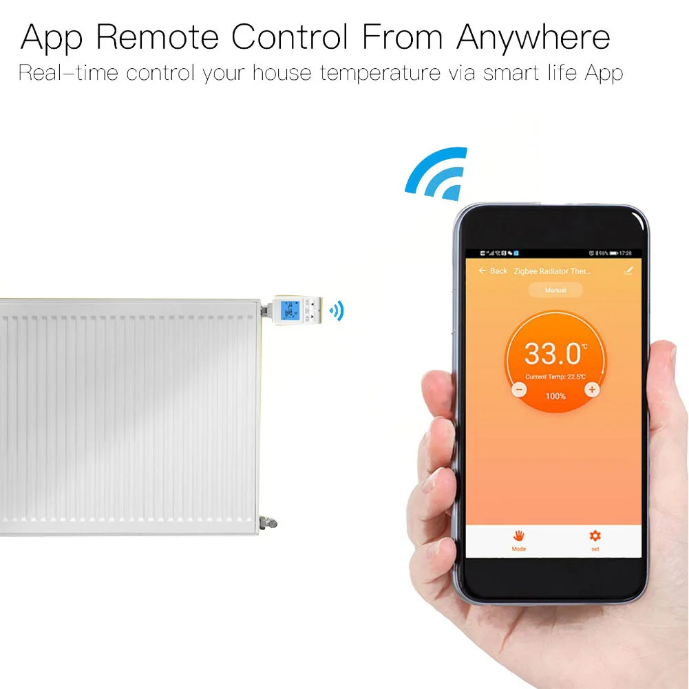 Controllo efficiente della temperatura per radiatori Termostato intelligente wireless con tecnologia Zigbee e installazione semplice