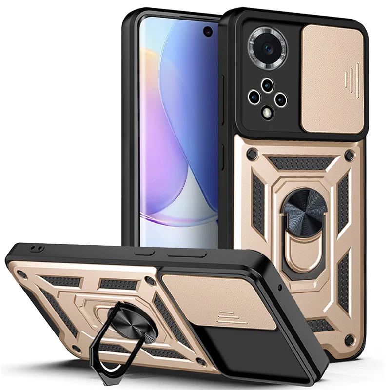 Case Armor Hard For Huawei nova 9 SE 10 Pro 10 SE Cases Car Magnetic Ring Stand Push Pull Camera Protect Rugged Cover Back Coque