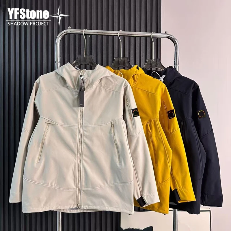 

YFSTONE модное каменное мягкое желтое уличное пальто Bae Jaet ветрозащитное осенне-зимнее пальто Sve Bae мужское свободное пальто из полиэфирного волокна