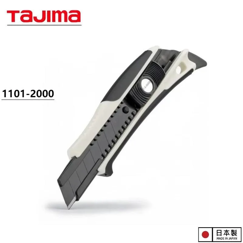 TAJIMA 1101-2000 Couteau de sécurité rétractable automatique 18 cm - Lame en L remplaçable 18 mm, polyvalent pour papier peint/découpe