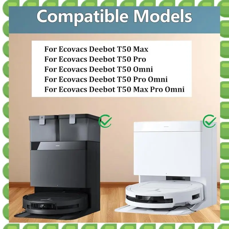 

A04V Accessory Kit For Ecovacs Deebot T50 Max T50 Pro T50 Omni T50 Pro Omni T50 Max Pro Vacuum Cleaner Mop Pads Dust Bags