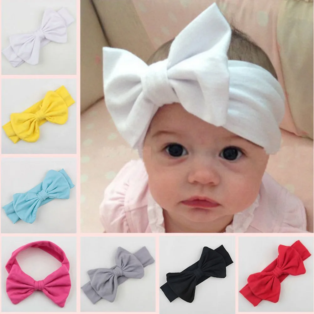 

8Pcs Baby Headwear Hair Accessories Durable Wrap Ribbons Big Bow Headb s for Babies Toddler Girls Daily Wear Holiday Gifts