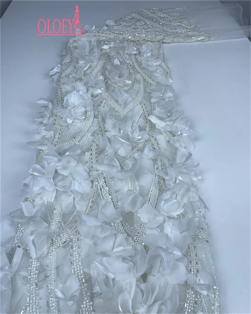 

OLOEY Кружевное платье ручной работы с 3D вышивкой и блестками из бисера Вечернее платье, элитное французское модное новое дизайнерское платье высшего качества
