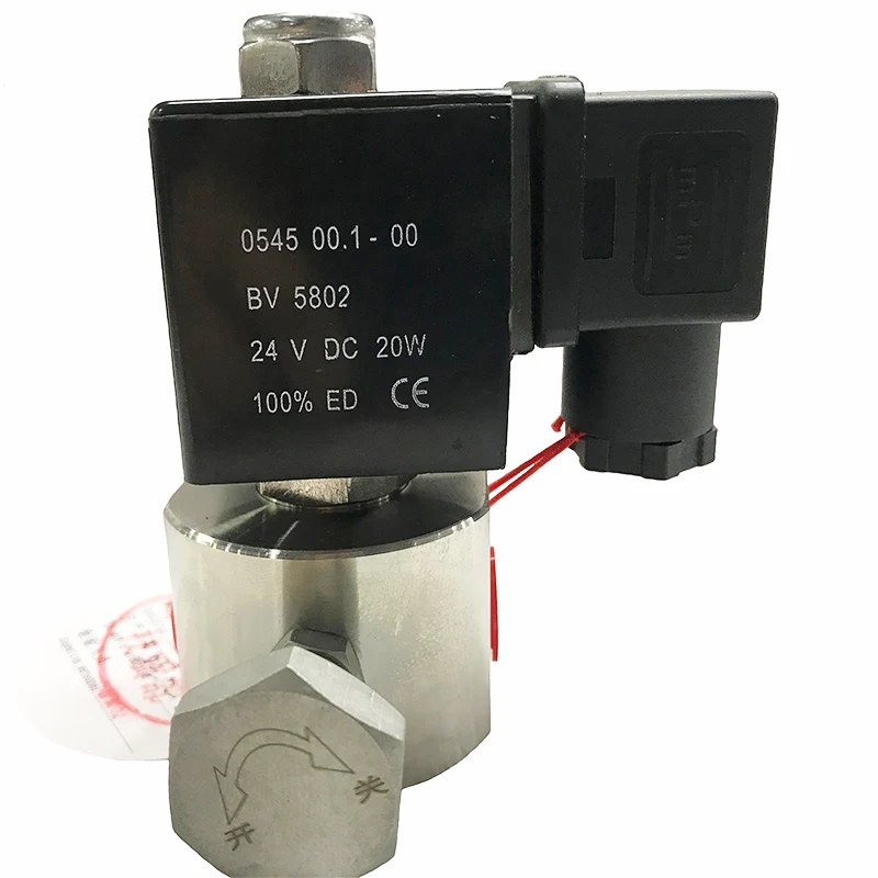 

1MPA 10BAR Solenoid Valve with manual Orifice 4mm 1/4 SS304 DN4 6bar nomally closed 1/8