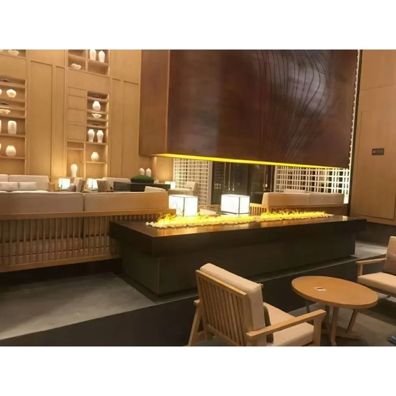 1800mm Electric Adjustable Modern Steam Water Vapour Fireplace With Smart Control For Home Commercial Hotel Use