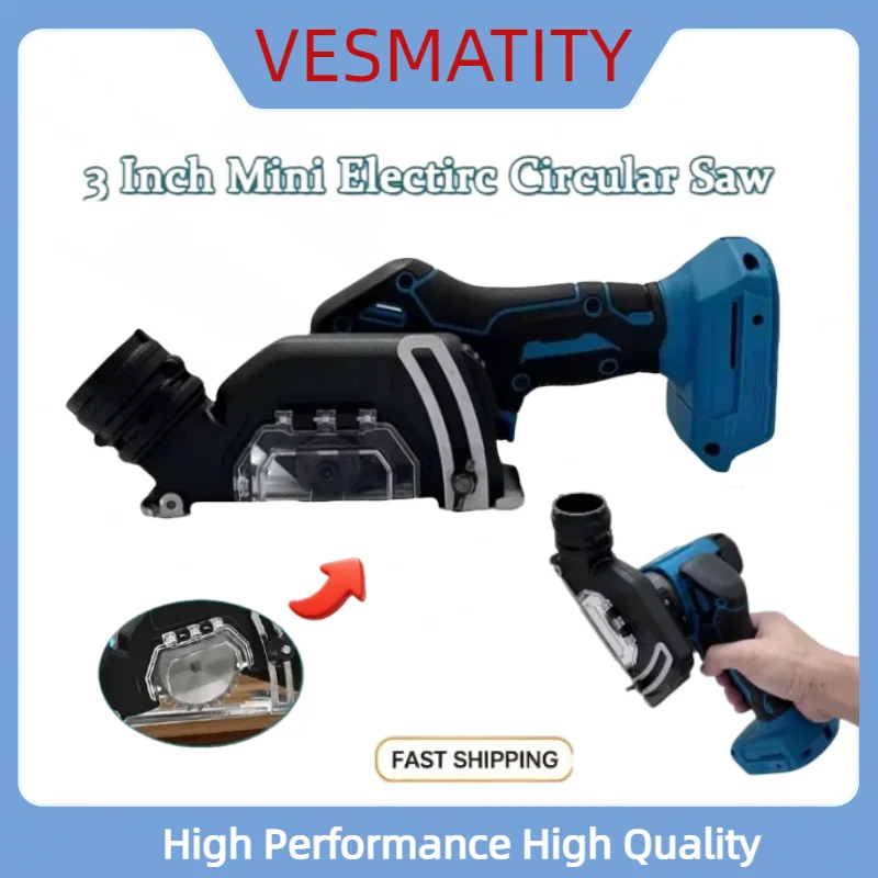 Professional grade 3 inch cordless angle grinder 19500RPM cut off tool for wood tile and plastic cutting for Makita battery
