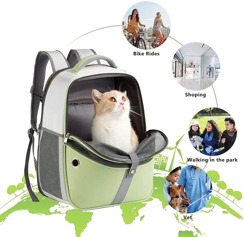 

Outdoor Foldable Pet Carrier Bag Portable Cat Dog Breathable Travel Backpack Pet Backpack Oxford FabricMesh Travel Collapsible