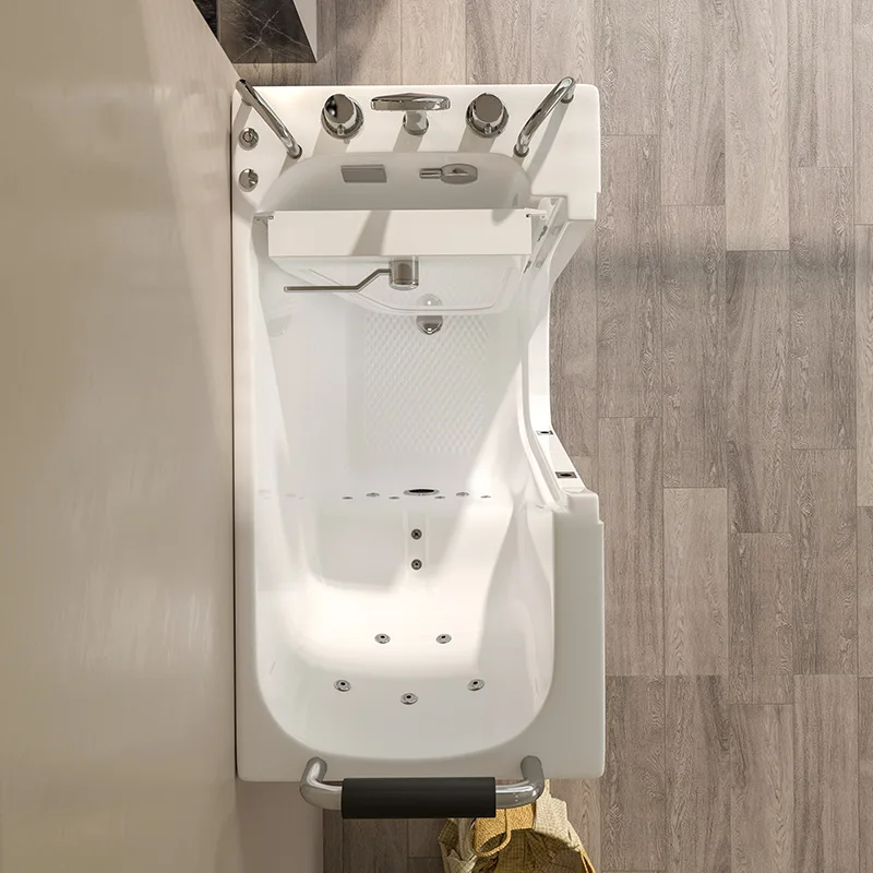 Can open the door 1.2 meters for the elderly walk-in bathtub sitting station bath bath small apartment