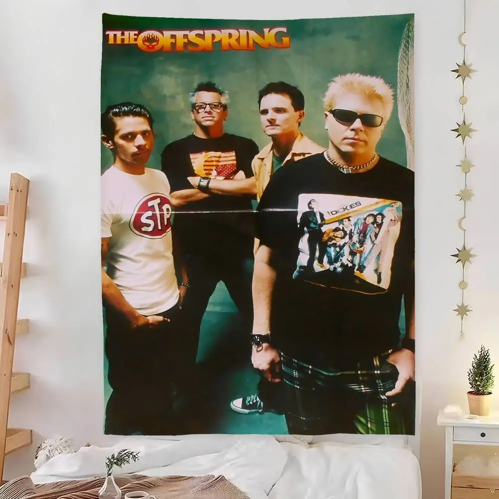 Pop Punk Band T-The OffspringS Tapestry Bedroom Living Bar Garden Outdoor Microfiber festival Decoration Background Art Banner