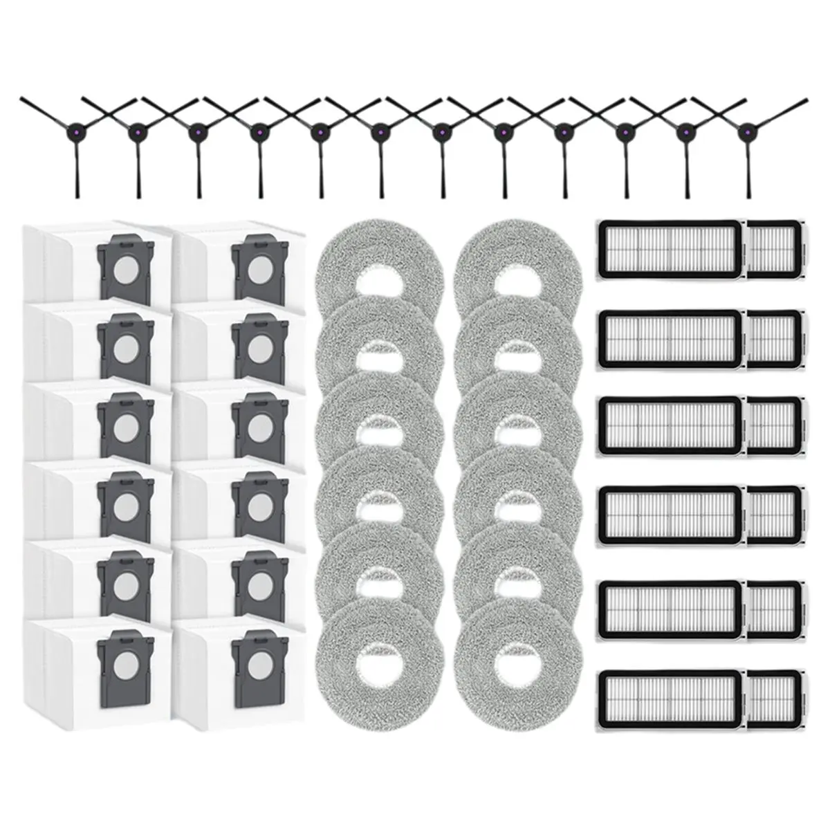 【M04K！】For X50 / X50 X-Treme Replacement Parts Accessories Main Side Brush HEPA Filter Mop Pad Dust Bag