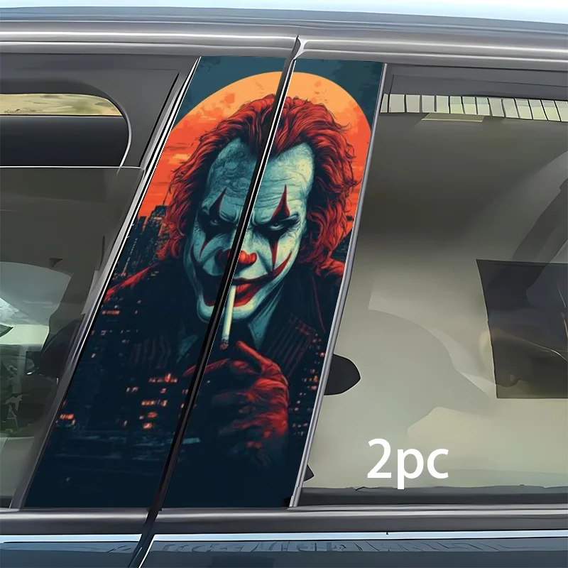 2Pcs Dynamic Very nice and fun vinyl car sticker printing web dimension design Self-adhesive installation for B-pillars