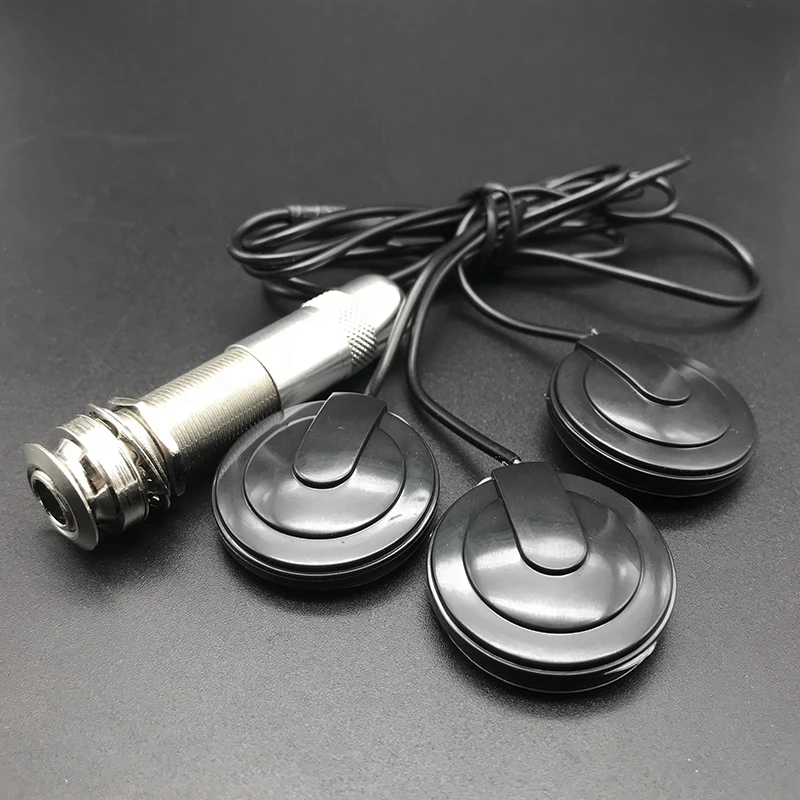 

Трехголовый звукосниматель со свободным открытием, деревянная гитара, Guzheng Erhu, хвостовой эквалайзер для ногтей, патч 6,35, зуммер для хвостового гвоздя