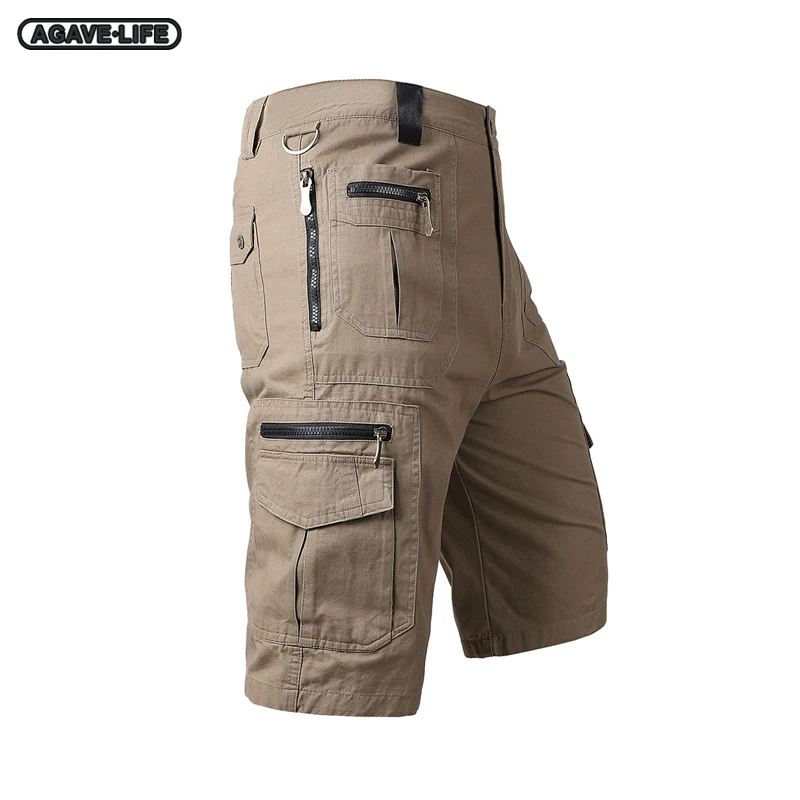 

Cropped Pants Men's Summer Loose Straight Medium Trousers Men Multi-pocket Casual Cargo Shorts Men Outdoor Combat Short Trousers