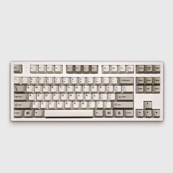 KeeBox Shenpo Keycaps 1953 Retro Grey 147 Keys Full Set Keycaps DYE SUB PBT Cherry Profile Mechanical Keyboard DIY Keycaps