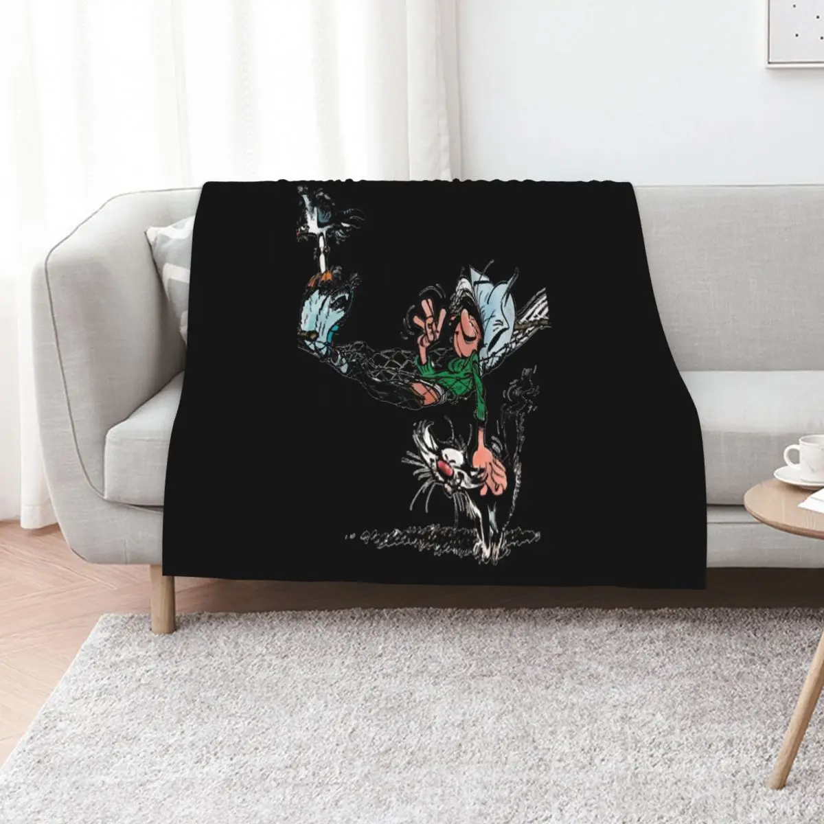Gaston Lagaffe Throw Blanket No Pilling Soft Warm Blanket for Bed
