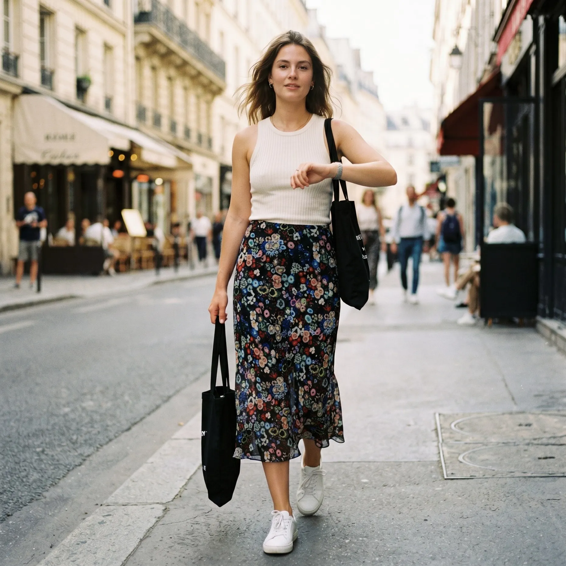 Crepe Silk Ladies Casual Skirt Simple Design High Waist Midi Skirt Elegant Women Skirt Soft Texture Midi Skirt BE0626