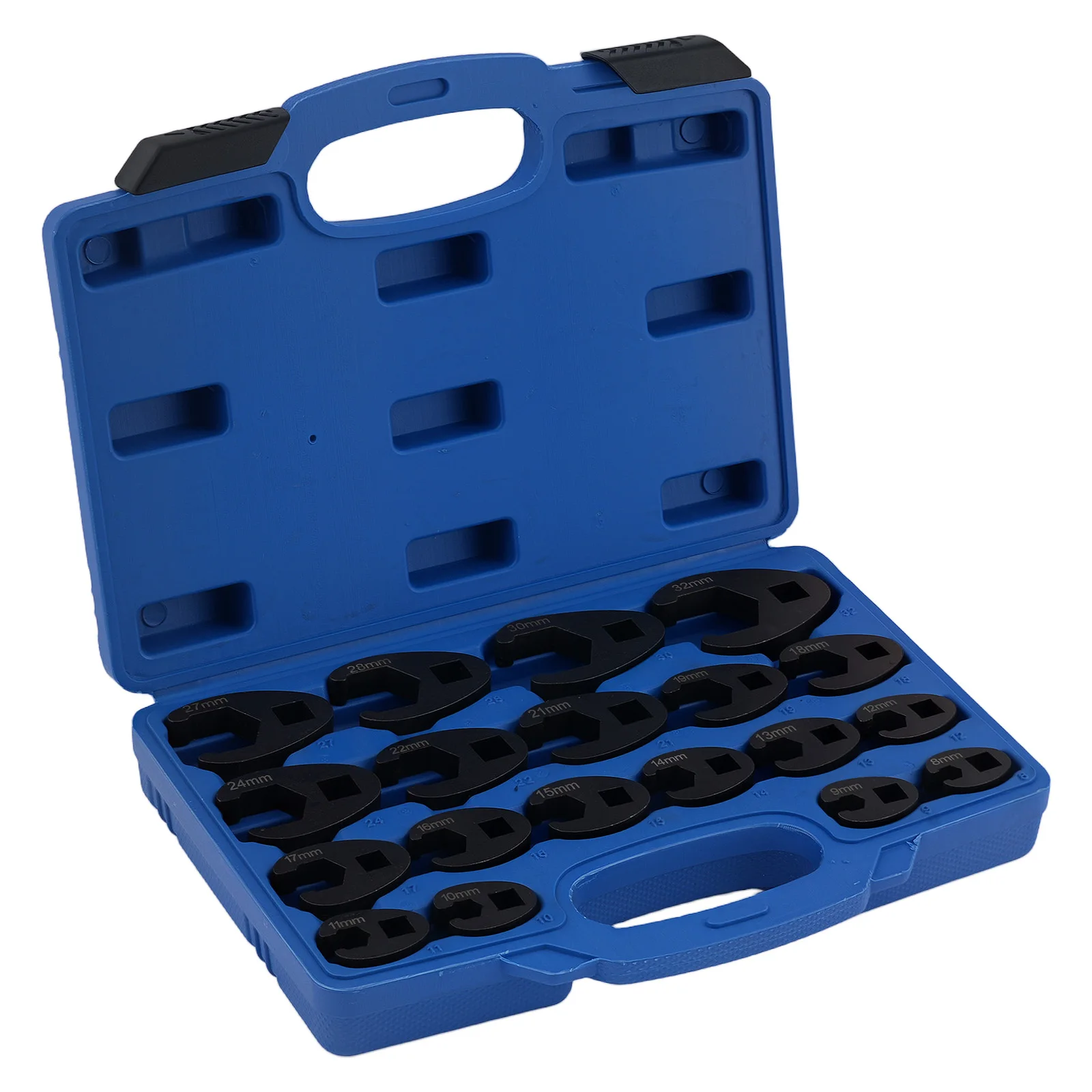

Heavy Duty Crowfoot Wrench Set 1/2" 3/8” 8-32mm Chrome Moly Steel Tool Kit