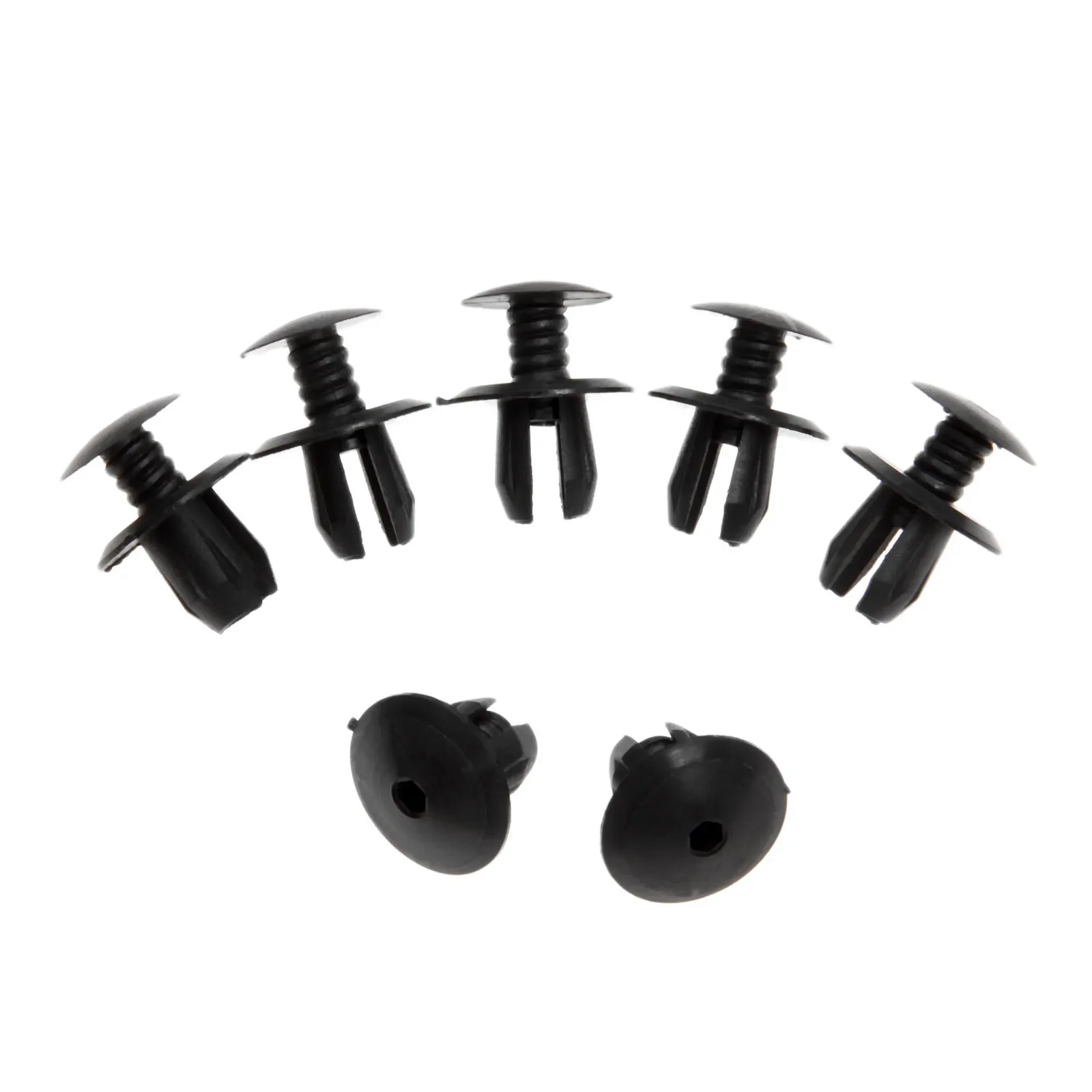 

50pcs Black Automobile Trim Panel Lining Clips Fixed Retainer Clamps Fit for T4 T5 Transporter Eurovan