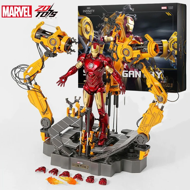 Zd brinquedos 1/10 marvel homem de ferro mark4 com terno para cima pórtico figura de ação tony stark modelo figura brinquedo colecionável presente para criança