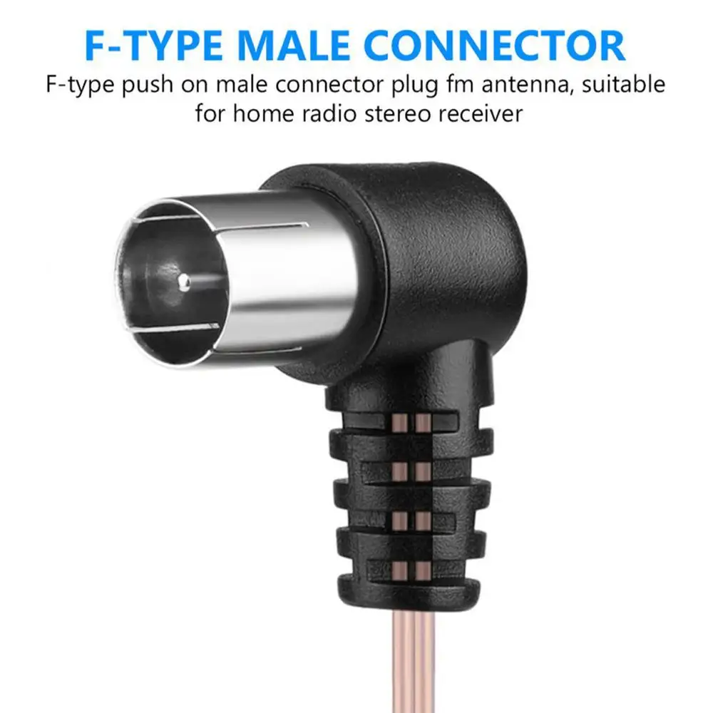 Household Radio Antenna FM  Transmit FM Antenna  High Quality Transparent Double Parallel Male Head  Am Loop Antenna