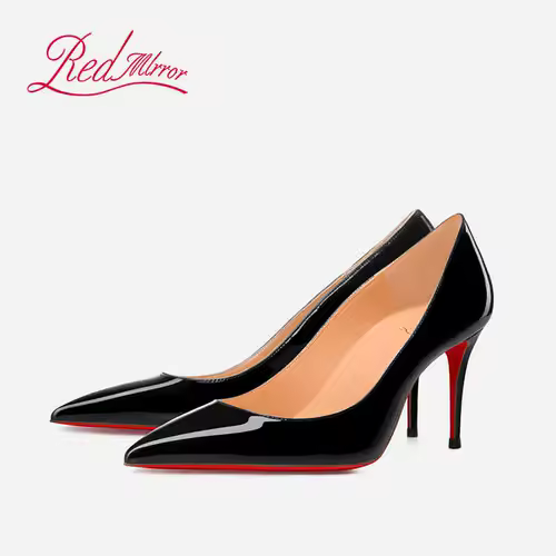 Black Women's elegant high heels Red Shiny Bottoms Luxury Brand Women heels 2025 trend Pointed Toe Sexy Party Pumps shoes Women - Image 14