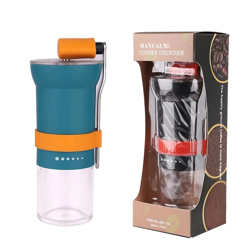 NestWare Popular Sale Hand Bean Coffee Grinder Portable Stainless Steel Ceramic Core Smart Coffee Makers Household Kitchen Use